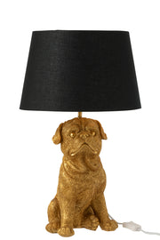 Lamp Hond Zittend Hars Goud