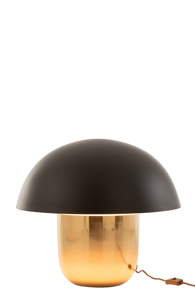 Lamp Paddestoel IJzer Zwart/Goud Large