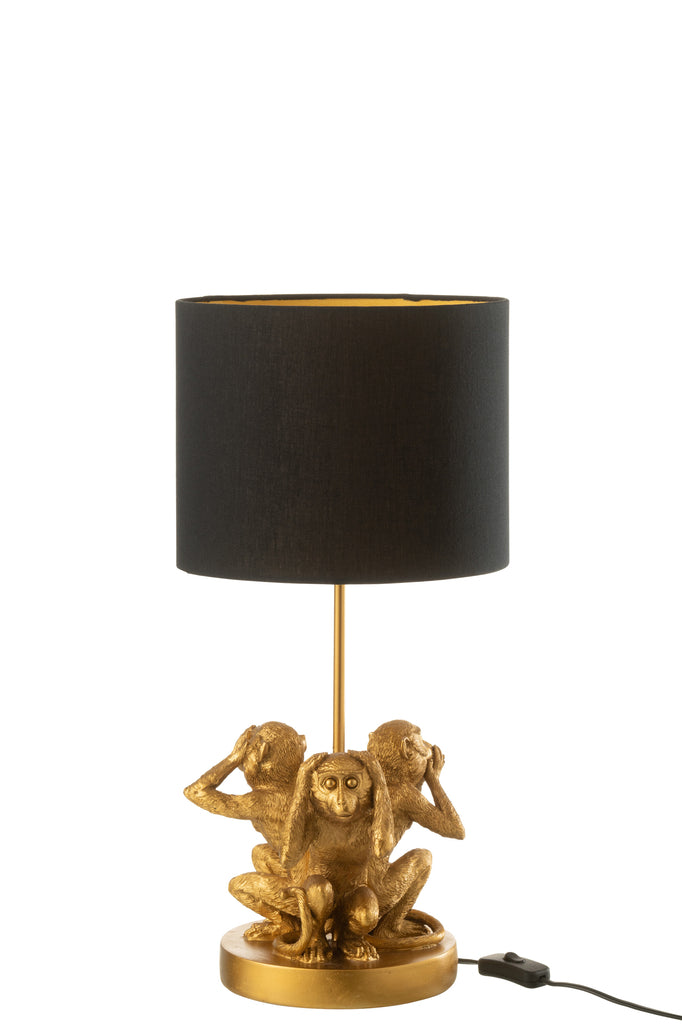 Lamp Tafel Aap 3Delig Poly Goud