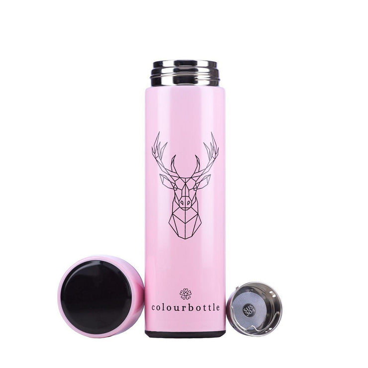 Colourbottle Roze Led drinkfles 5